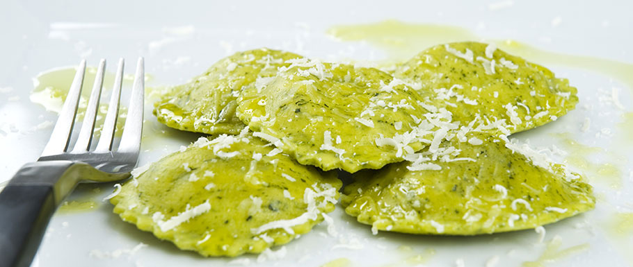 ricetta Green agnolotti with Castelmagno Marenchino fondue